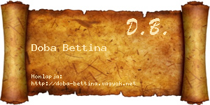 Doba Bettina névjegykártya