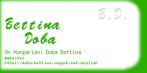 bettina doba business card